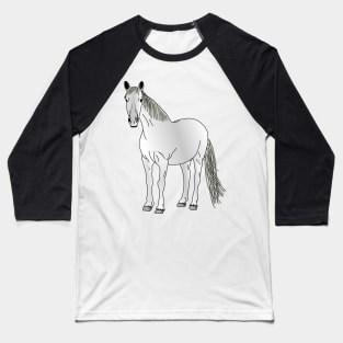 Horse (white/grey south of France Camargue) Baseball T-Shirt